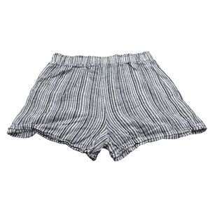 Time And Tru Womens Black & White Striped Shorts Size L